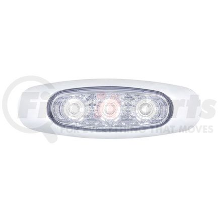 United Pacific 39313B Side Marker Light - 5 LED, with Side Ditch Light, White LED/Clear Lens