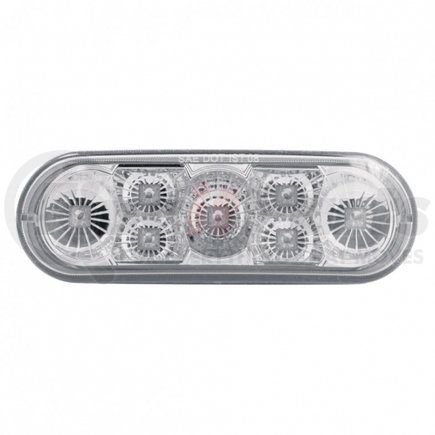 United Pacific 39976 Brake/Tail/Turn Signal Light - 7 LED, 6" Reflector, Oval, Red LED/Clear Lens