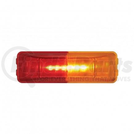 United Pacific 36774B Clearance/Marker Light - Amber and Red LED/Red Lens, Rectangle Design, 6 LED