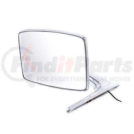 UNITED PACIFIC 110736 - door mirror - chrome exterior mirror with led turn signal for 1966-77 ford bronco and 1967-79 truck | chrme extr mirror, led turn signal for ford bronco (1966-1977)&truck (1967-1979)