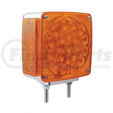 UNITED PACIFIC 38704 - double face turn signal light - 45 led double stud (passenger) - amber & red led/amber & red lens | 45 led double stud double face turn signal lght rh-ambr & rd led/ambr & rd lens