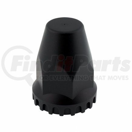 United Pacific 10552B Wheel Lug Nut Cover - 33mm x 2 3/4", Black, with Flange, Thread-On