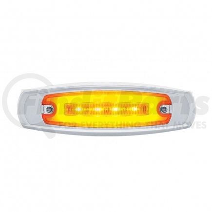 United Pacific 36980 Clearance/Marker Light - "Glo" Light, Amber LED/Amber Lens, Rectangle Design, with Bezel, 16 LED