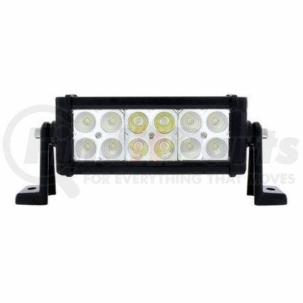 United Pacific 36599 Competition Series High Power LED Light Bar - Spot/Flood Light, Clear Lens, Black Aluminum Housing, Dual Row, 12 LED Light Bar, 1020 Lumens, with Mounting Bracket