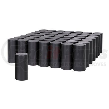UNITED PACIFIC 10190CB - wheel lug nut cover set - 33mm x 4 1/4" black tall cylinder nut cover - thread-on (60 pack) | 33mm x 4.25" matte black tall cylinder nut covers - thread-on (60 pack)
