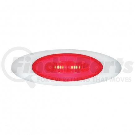 United Pacific 36985 Clearance/Marker Light - M5 Millenium "Glo" Light, Red LED/Red Lens, with Chrome Plastic Bezel, 6 LED