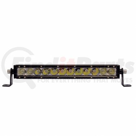 United Pacific 36613 Light Bar - High Power, LED, Spot/Flood Light, Clear Lens, Black Aluminum Housing, Single Row, 12 CREE LED Light Bar, 4200 Lumens, with Mounting Bracket