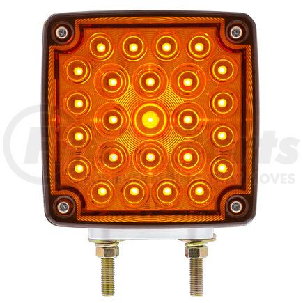 UNITED PACIFIC 38757 - double face turn signal light - 52 led double stud (passenger) - amber & red led/amber & red lens | 52 led double stud double face turn signal lght rh-ambr & rd led/ambr & rd lens