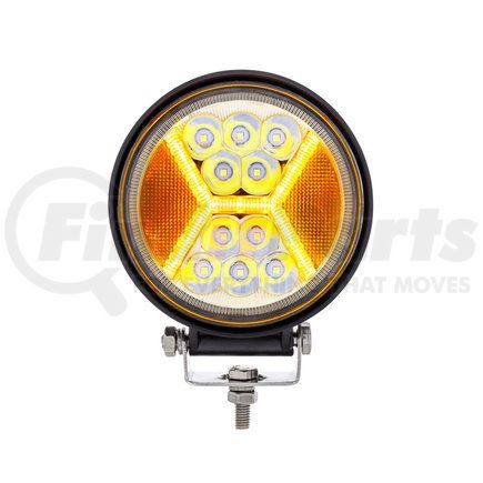 United Pacific 36454 Work Light - 4.5", 24 High Power LED, with "X" Amber Light Guide