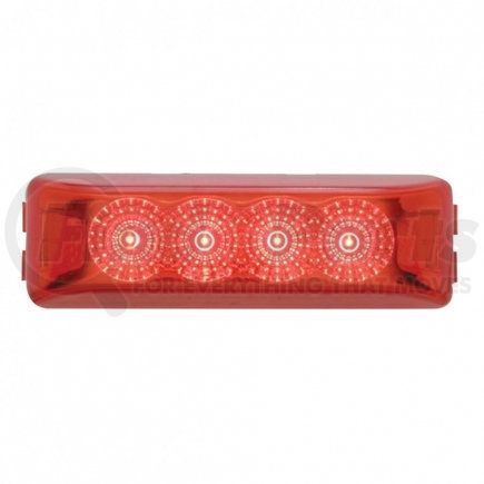 United Pacific 39464 Clearance/Marker Light - Red LED/Red Lens, Rectangle Design, with Reflector, 4 LED