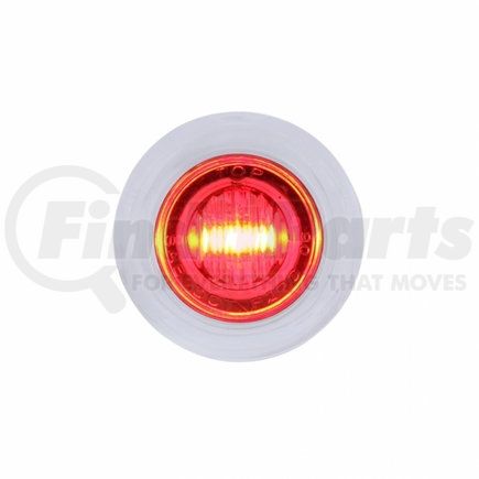 United Pacific 37970 Clearance/Marker Light - with Bezel, 3 LED, Dual Function, Mini, Red LED/Clear Lens
