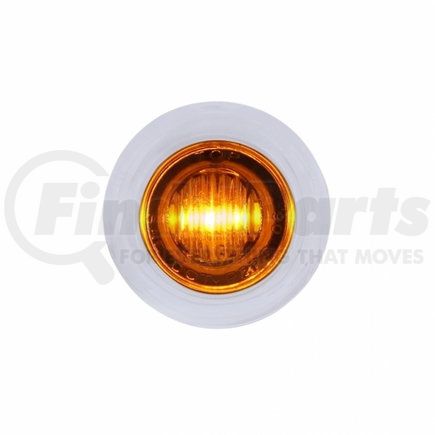 United Pacific 37967 Clearance/Marker Light - with Bezel, 3 LED, Dual Function, Mini, Amber LED/Amber Lens
