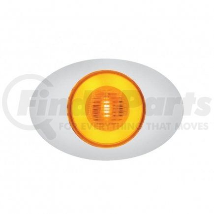 United Pacific 36968 Clearance/Marker Light - M3 Millenium "Glo" Light, Amber LED/Amber Lens, with Chrome Plastic Bezel, 5 LED