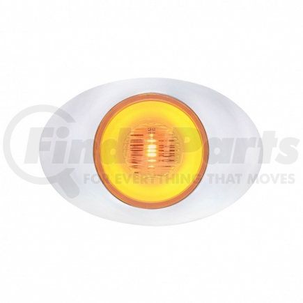 United Pacific 36970 Clearance/Marker Light - M3 Millenium "Glo" Light, Amber LED/Clear Lens, with Chrome Plastic Bezel, 5 LED