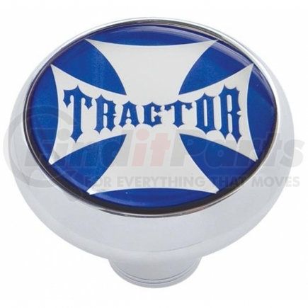 UNITED PACIFIC 23167 - air brake valve control knob - "tractor" deluxe, blue maltese cross sticker | "tractor" deluxe air valve knob - blue maltese cross sticker