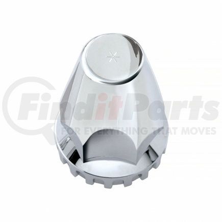 United Pacific 10064B Wheel Lug Nut Cover - 33mm x 2 3/4", Chrome, Plastic, Original, Thread-On