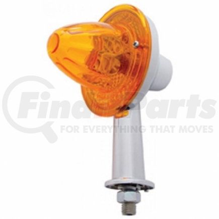 United Pacific 33419 Halogen Honda Light - Assembly, with Crystal Reflector, Double Contact Bulb, Amber Lens, Chrome-Plated Steel, Watermelon Design, 2-1/8" Mounting Arm