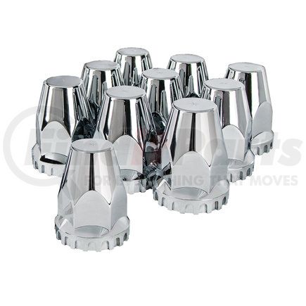 United Pacific 10064 Wheel Lug Nut Cover Set - Chrome, Plastic