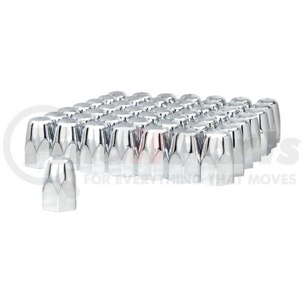 United Pacific 10084CB Wheel Lug Nut Cover - 1.5" x 2 3/4", Universal, Chrome, Tall, Push-On Style, Plastic, Set of 60