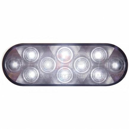 United Pacific 38829B Auxiliary Light - 10 LED 6" Oval Auxiliary/Utility Light, White LED/Clear Lens