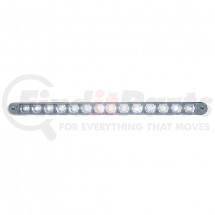 United Pacific 39806 Auxiliary Light - 14 LED 12" Auxiliary Strip Light, with Bezel, White LED/Clear Lens