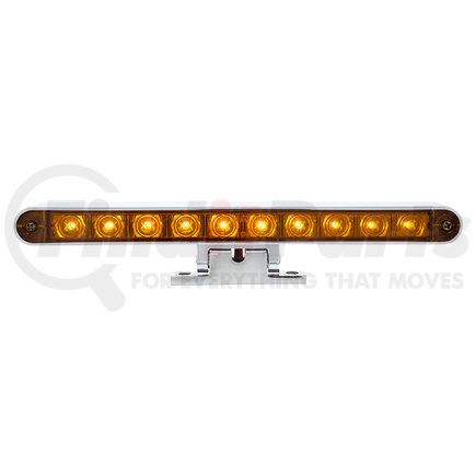 United Pacific 33015 Dual Function Light Bar - Turn Signal Light, Amber LED and Lens, Chrome/Steel Housing, with 180-Degree Swivel Base, 10 LED