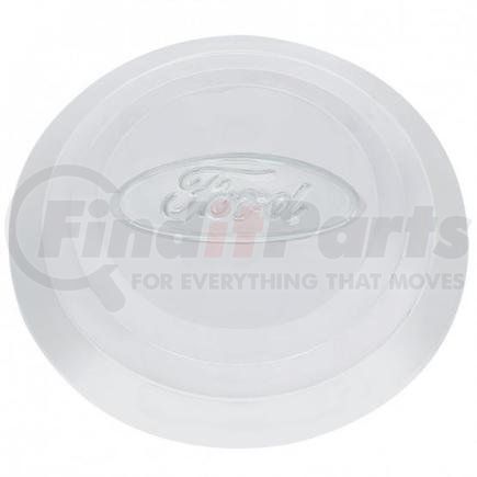 UNITED PACIFIC A7050 Hub Cap - Stainless Steel, with Ford Oval Logo, for 1932-1933 Ford 4-Cylinder Car and Truck