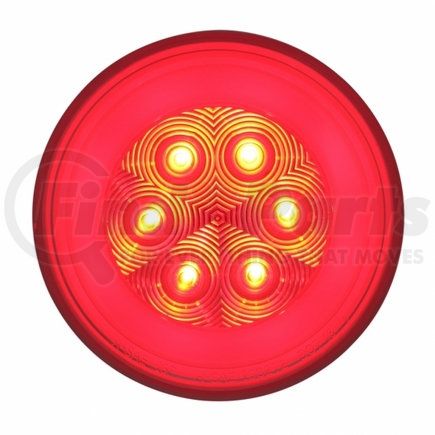 United Pacific 37134 Brake/Tail/Turn Signal Light - 21 LED 4" "Glo", Red LED/Clear Lens