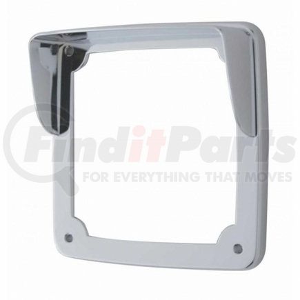 United Pacific 32135 Light Bezel - Chrome, Plastic, LED, Square, Double Face, with Visor, for UP Square Double Face Lights