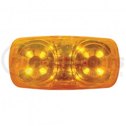 UNITED PACIFIC 38610 Clearance/Marker Light, Amber LED/Amber Lens, Rectangle Design, 12 LED