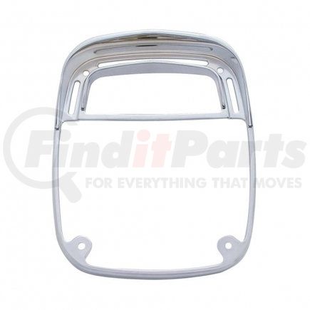 United Pacific 40930 Tail Light Bezel - For Universal Combination Tail Light, Chrome, Plastic, Double Visor Design