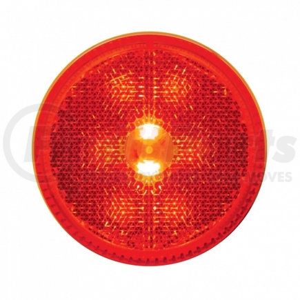 United Pacific 38456BRK Clearance Light - 2-1/2" Round Reflectorize Light Kit, 8 LED, Red LED/Lens