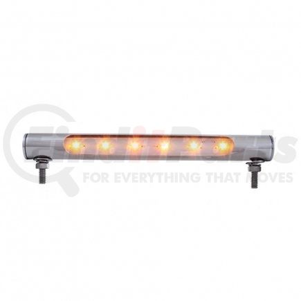 United Pacific 37586 Tube Light - 6 LED, Stainless Steel, Amber LED/Clear Lens