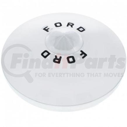 United Pacific A6036D Axle Hub Cap - Licensed, Stainless Steel, Deluxe Style, for 1949-1950 Ford Passenger Car