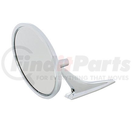 United Pacific C687201 Door Mirror - RH, Exterior, Round, Chrome, Die Cast, for 1966-1972 Chevy