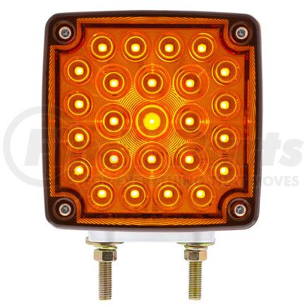 UNITED PACIFIC 38756 - double face turn signal light - 52 led double stud (driver) - amber & red led/amber & red lens | 52 led double stud double face turn signal lght driver-ambr&rd led/ambr&rd lens