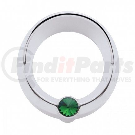United Pacific 20832 Gauge Bezel - Gauge Cover, "Signature" Series, Small, with Visor, Green Diamond, for Freightliner