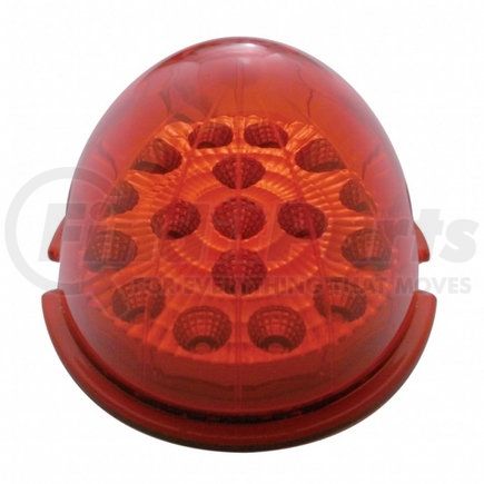 UNITED PACIFIC 39321B - truck cab light - (bulk), 17 led dual function reflector cab light - red led/red lens