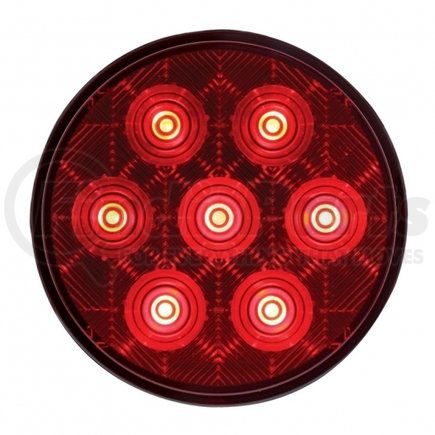 United Pacific 39117B Brake/Tail/Turn Signal Light - 7 LED 4" Competition Series, Red LED/Red Lens