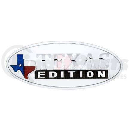 UNITED PACIFIC 11017 - emblem - chrome oval emblem - "texas edition" | chrome oval emblem - "texas edition"