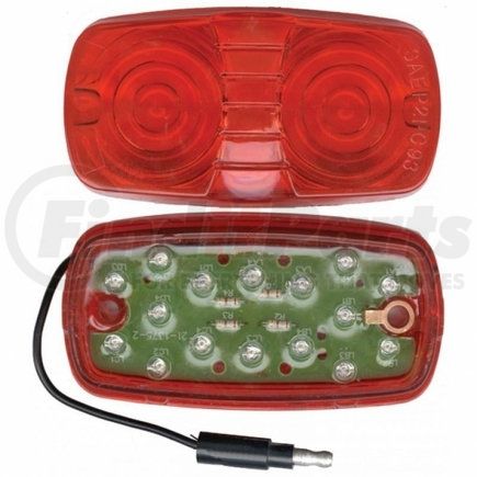 United Pacific 38192 Clearance/Marker Light - Red LED/Red Lens, Rectangle Design, 16 LED, with 1 Wire