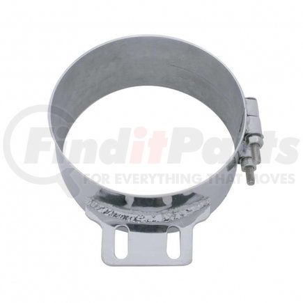 United Pacific 10322 Exhaust Clamp - 8", Stainless, Butt Joint, Straight Bracket