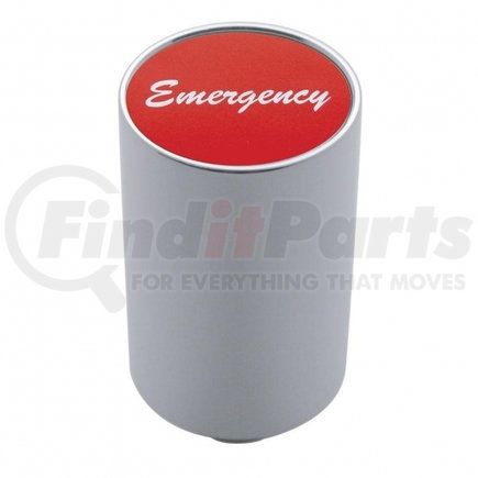 UNITED PACIFIC 23758 Air Brake Valve Control Knob - "Emergency" 3", Red Aluminum Sticker