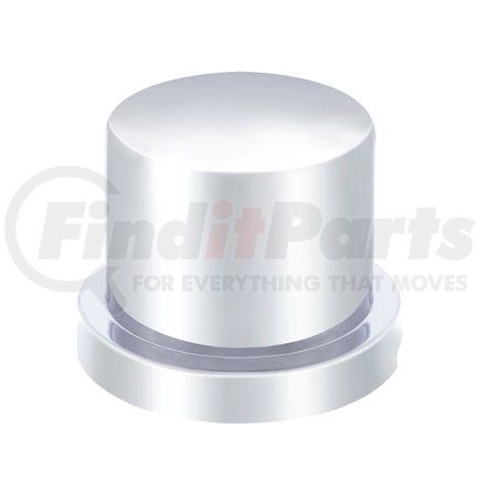 UNITED PACIFIC 10754 Wheel Lug Nut Cover Set - 11/16" x 15/16", Chrome, Plastic, Flat Top, Push-On Style