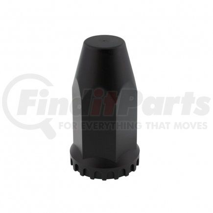 United Pacific 10551B Wheel Lug Nut Cover - 33mm x 4", Black, Tall, with Flange, Thread-On