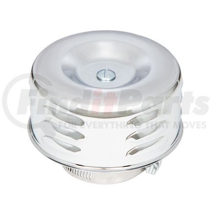 United Pacific A6216 Air Cleaner Cover - 4" Round, Louvered, Chrome