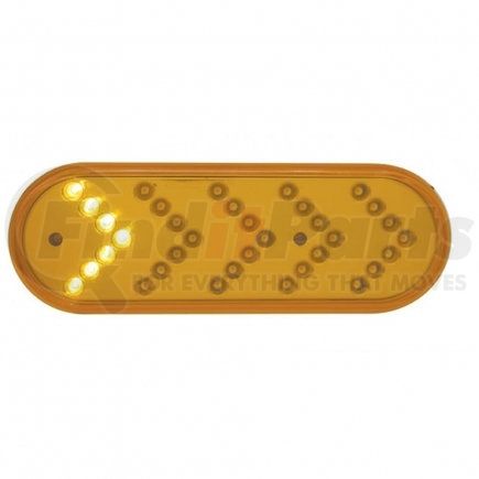 UNITED PACIFIC 39475B Turn Signal Light - 35 LED Reflector Oval Sequential, Amber LED/Amber Lens