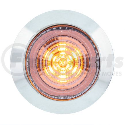 United Pacific 36037 Clearance/Marker Light - 1.25 in., Round, 6 Amber LEDs, Clear Lens, Dual Function