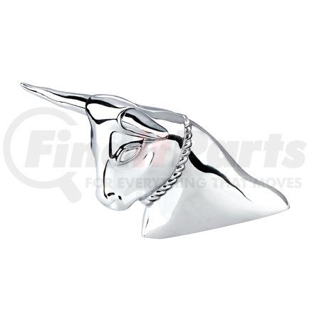 United Pacific 72034 Hood Ornament - Chrome, Long Horn Bull