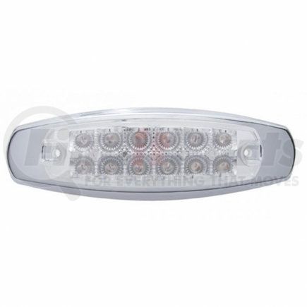 United Pacific 38307B Clearance/Marker Light, Amber LED/Clear Lens, Rectangle Design, with Reflector, 12 LED